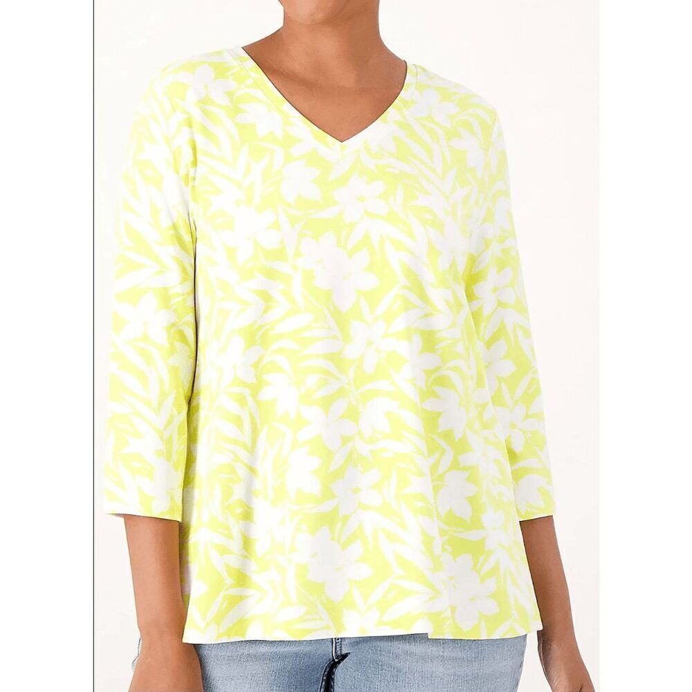 CITRON A565674 Denim & Co. Essentials Favorite Jersey Knit‎ Top XS